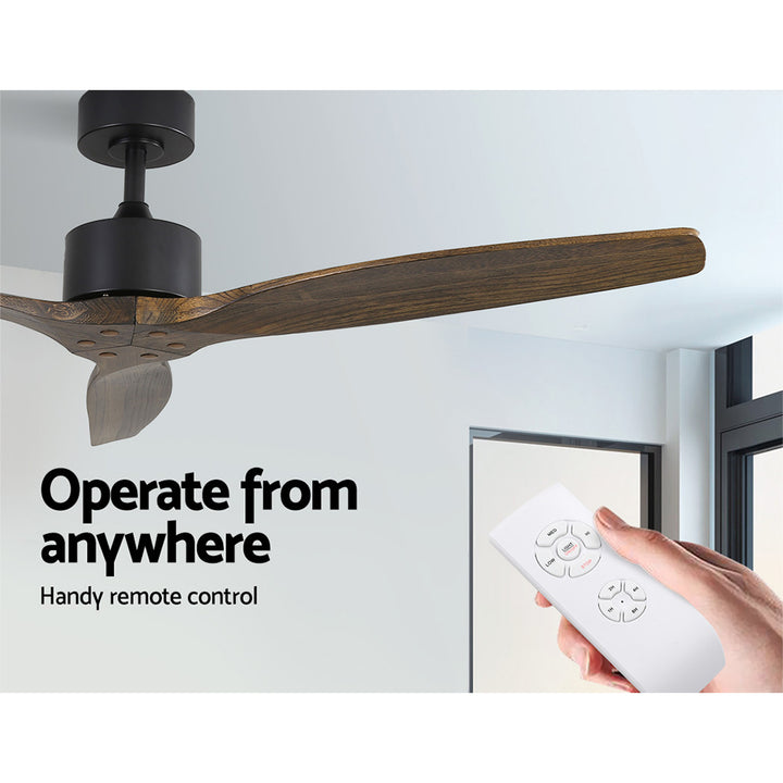 Devanti 52” Wooden Ceiling Fan with Remote – Indoor & Outdoor Use-NexHomeDecor