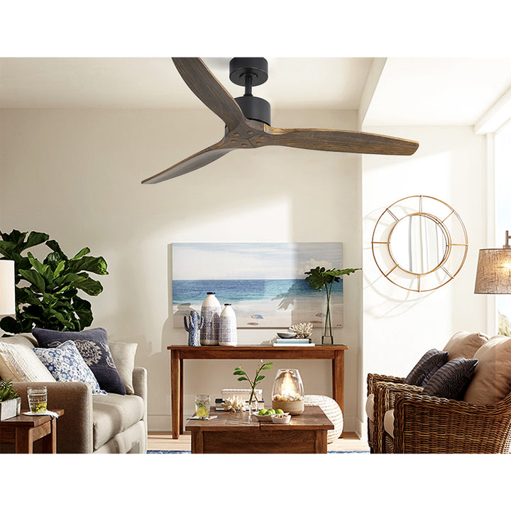 Devanti 52” Wooden Ceiling Fan with Remote – Indoor & Outdoor Use-NexHomeDecor