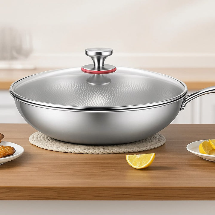 Pure Titanium Uncoated Wok-NexHomeDecor