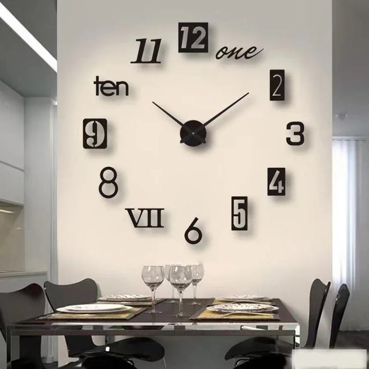 Frameless Wall Clock - Roman Numeral-NexHomeDecor