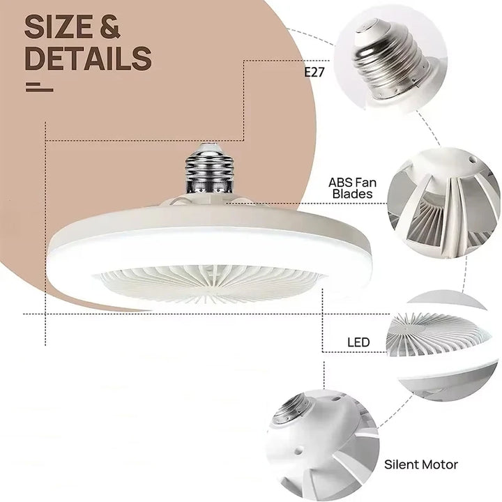 Modern Light Bulb Ceiling Fan-NexHomeDecor