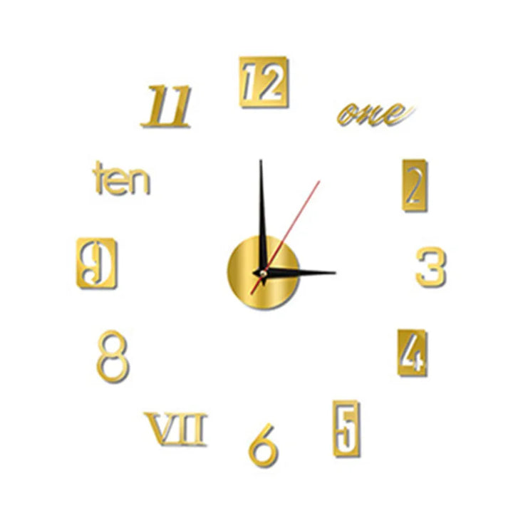Frameless Wall Clock - Roman Numeral-NexHomeDecor