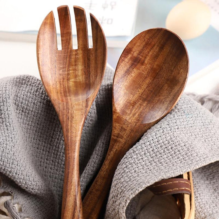 Wooden Salad Serving Set-NexHomeDecor