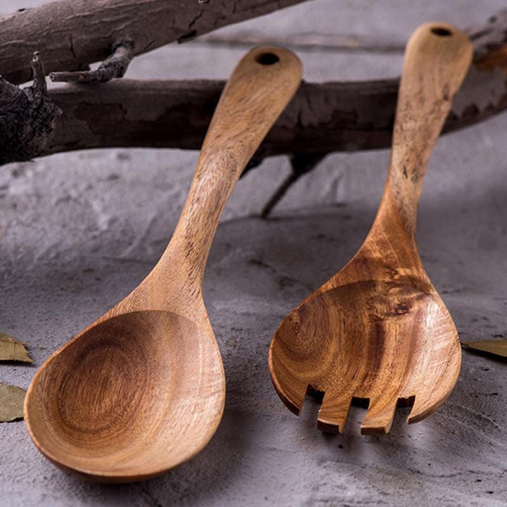 Wooden Salad Serving Set-NexHomeDecor