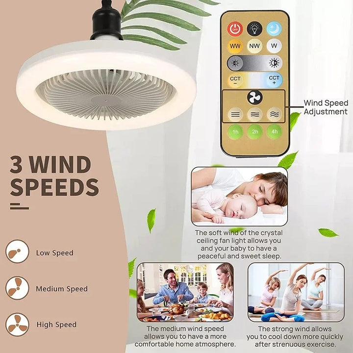 Modern Light Bulb Ceiling Fan-NexHomeDecor