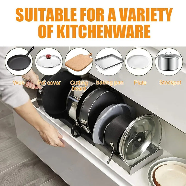 Expandable Pot and Pan Organiser Rack-NexHomeDecor